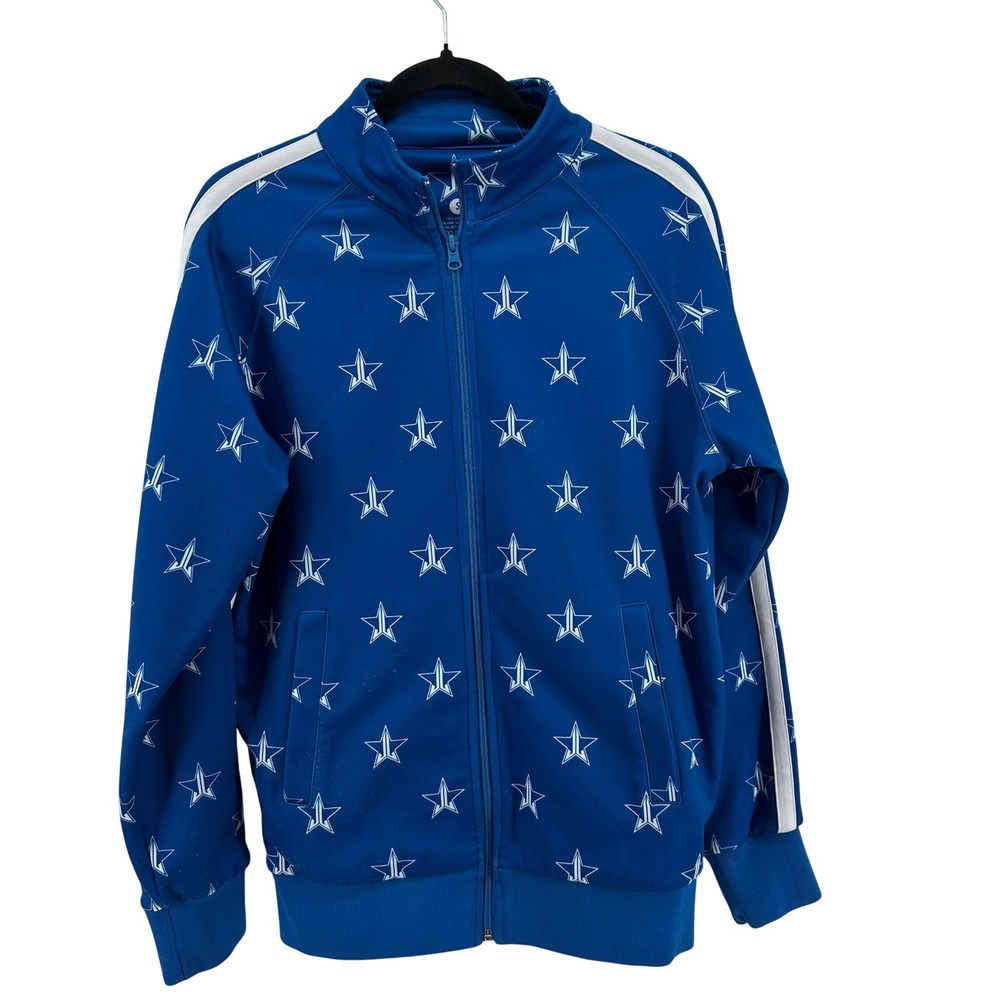 Jeffree Star Blue Star Print Track Jacket Full Zip Athletic Jacket Womens Size S